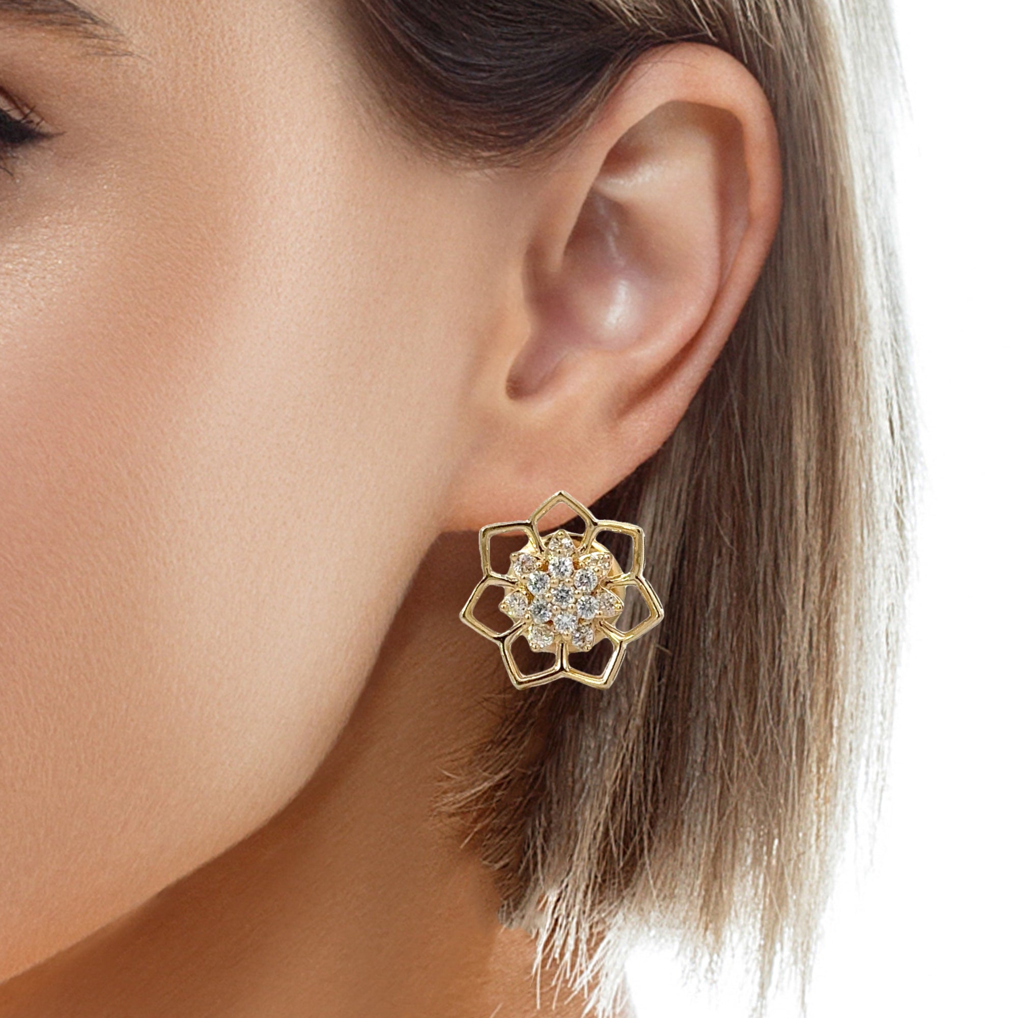 Diamond stud earrings