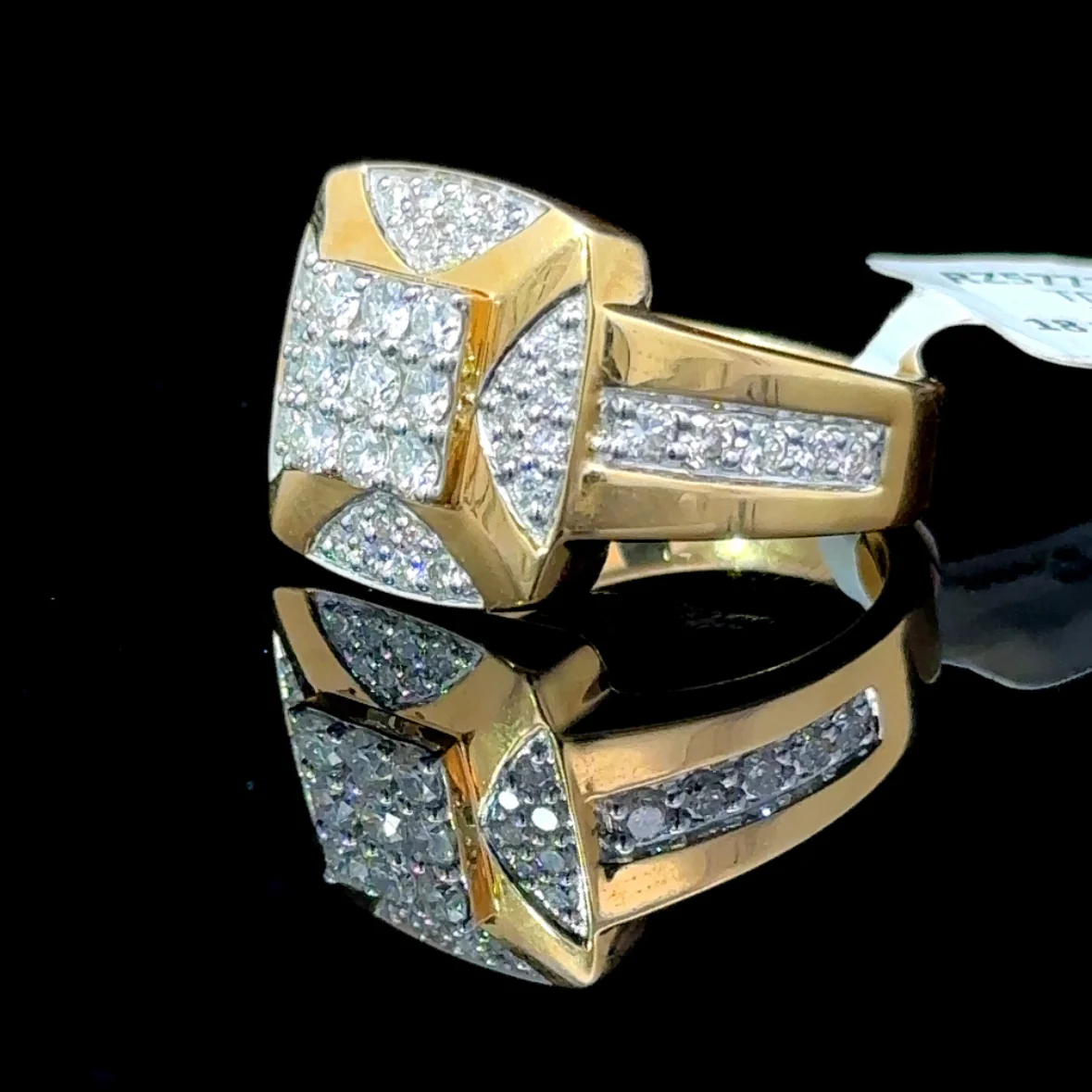 Men's diamond ring and bracelet